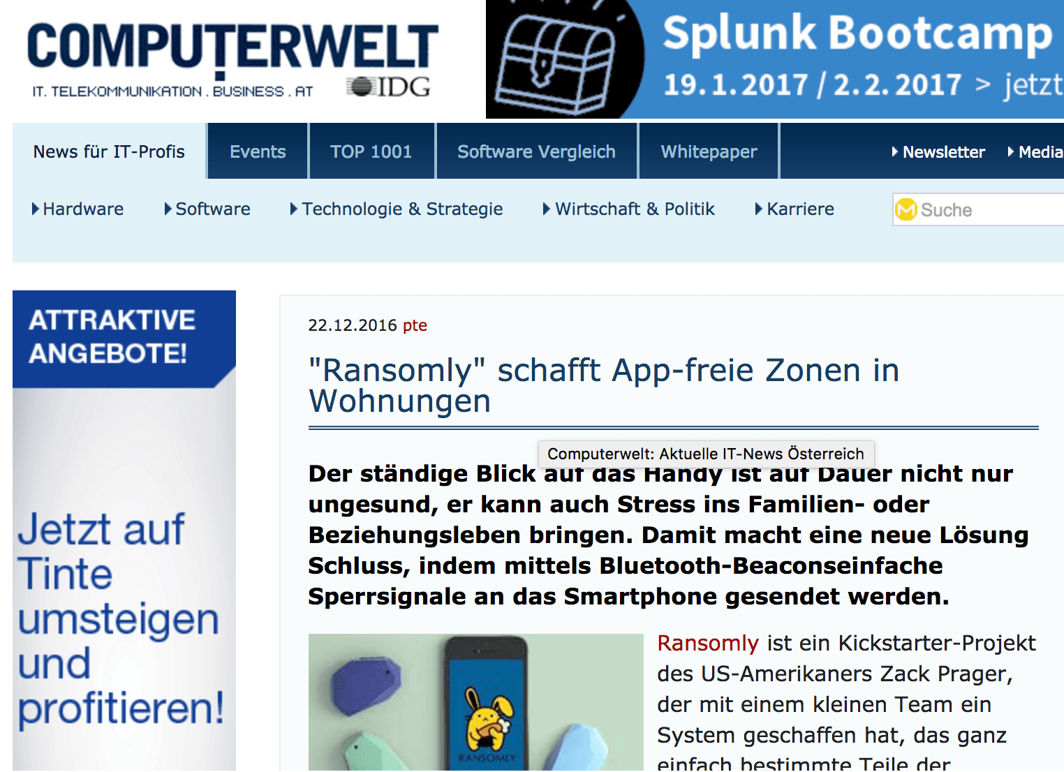 Computer Welt Article