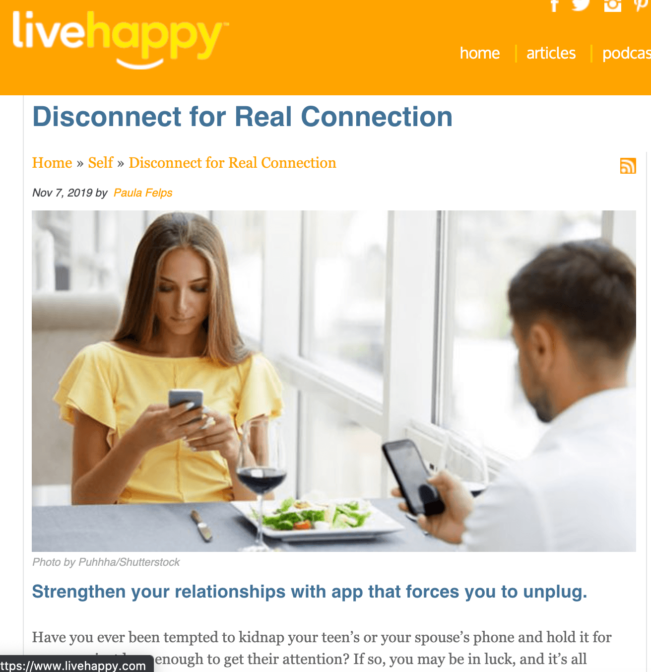Live Happy Feature