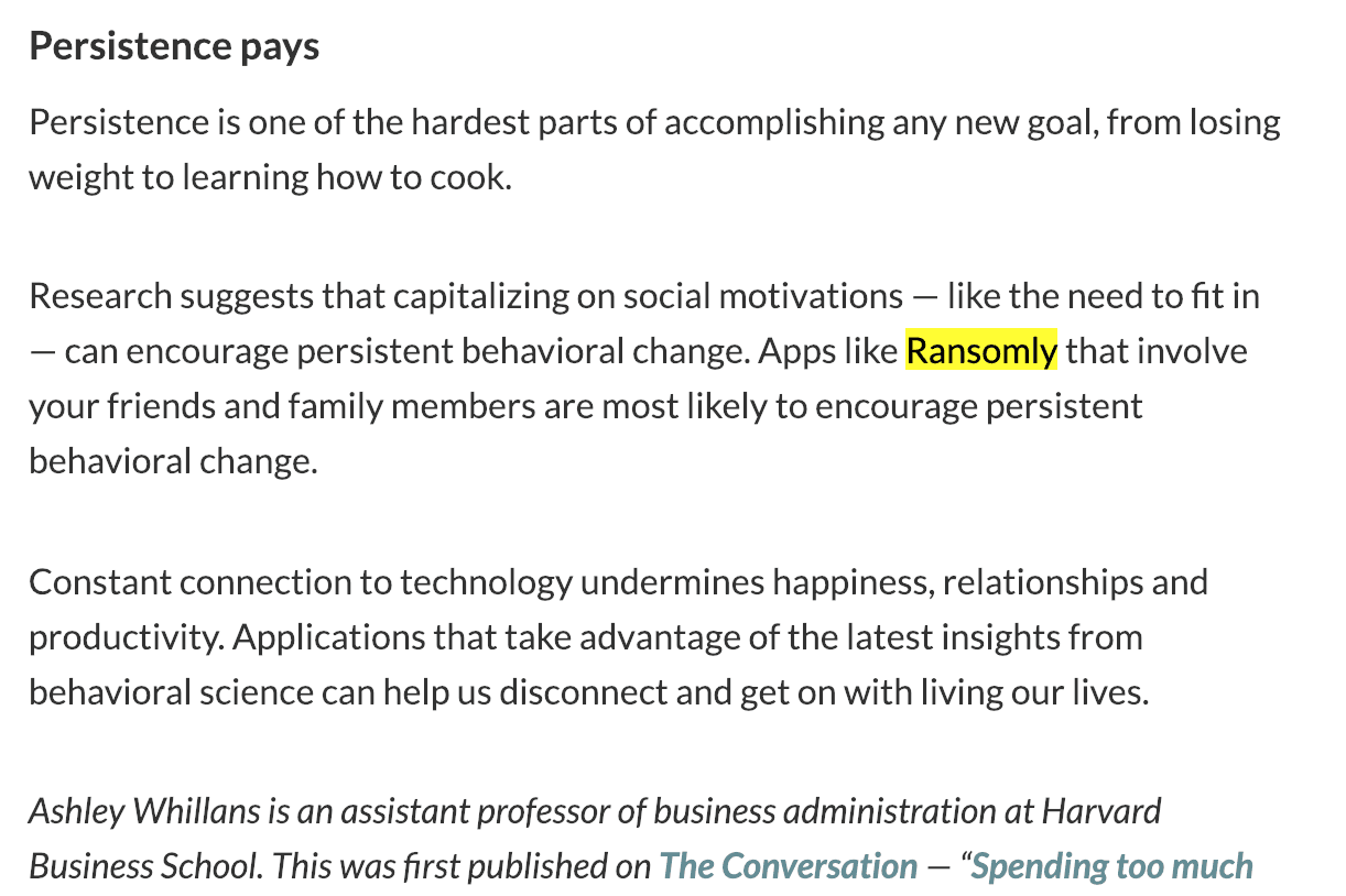 Ashley Whillans - Harvard Business School